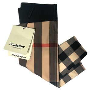 🆕 Burberry Beige Check Baby Leggings